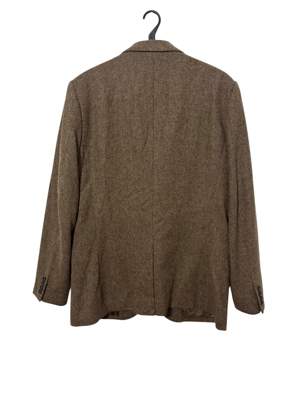 J. Crew Ludlow Men’s 42L Tan Herringbone Pattern Wool Blazer Suit Academia